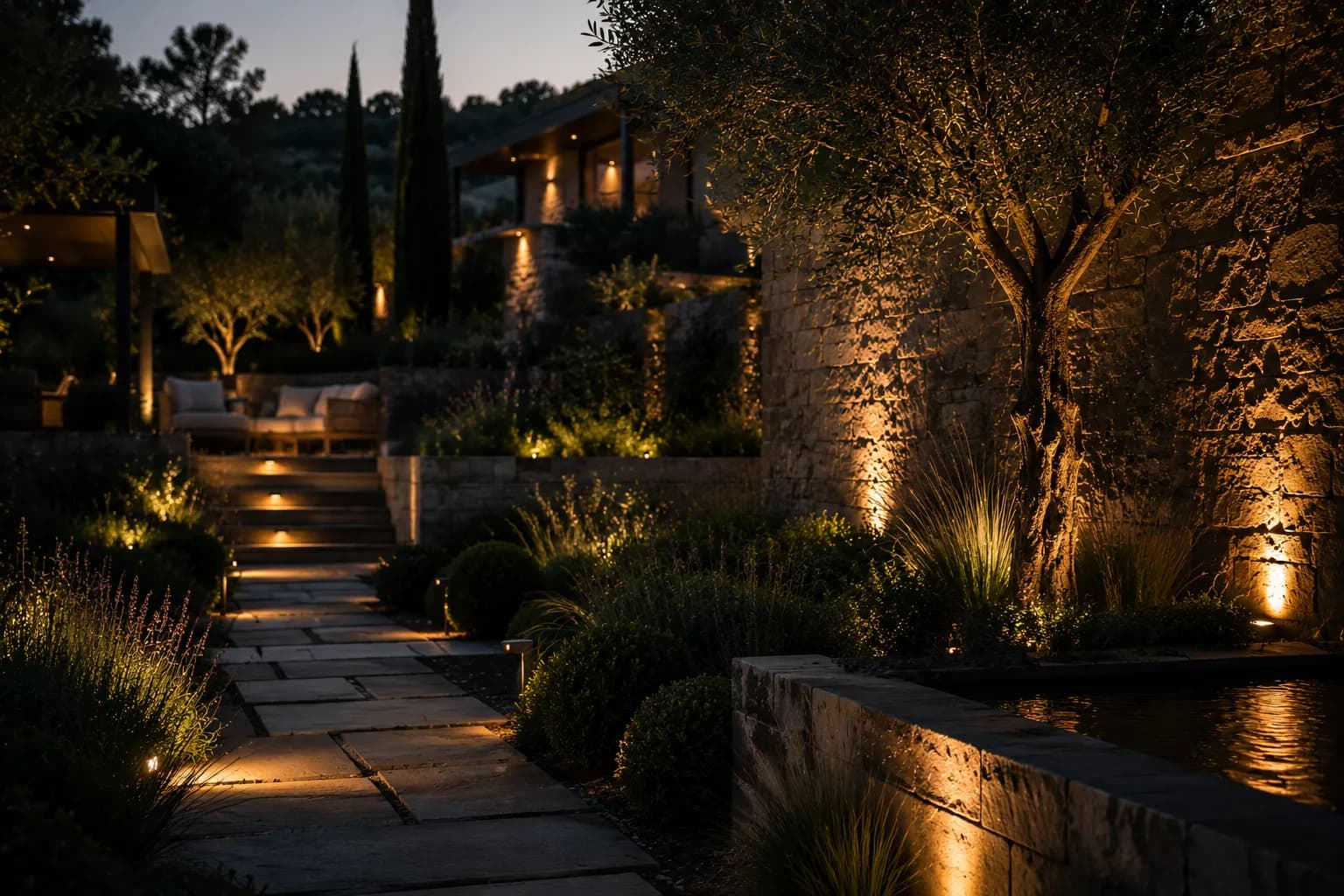Landscape team working on a project