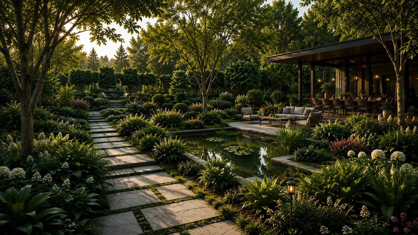 Natural garden atmosphere