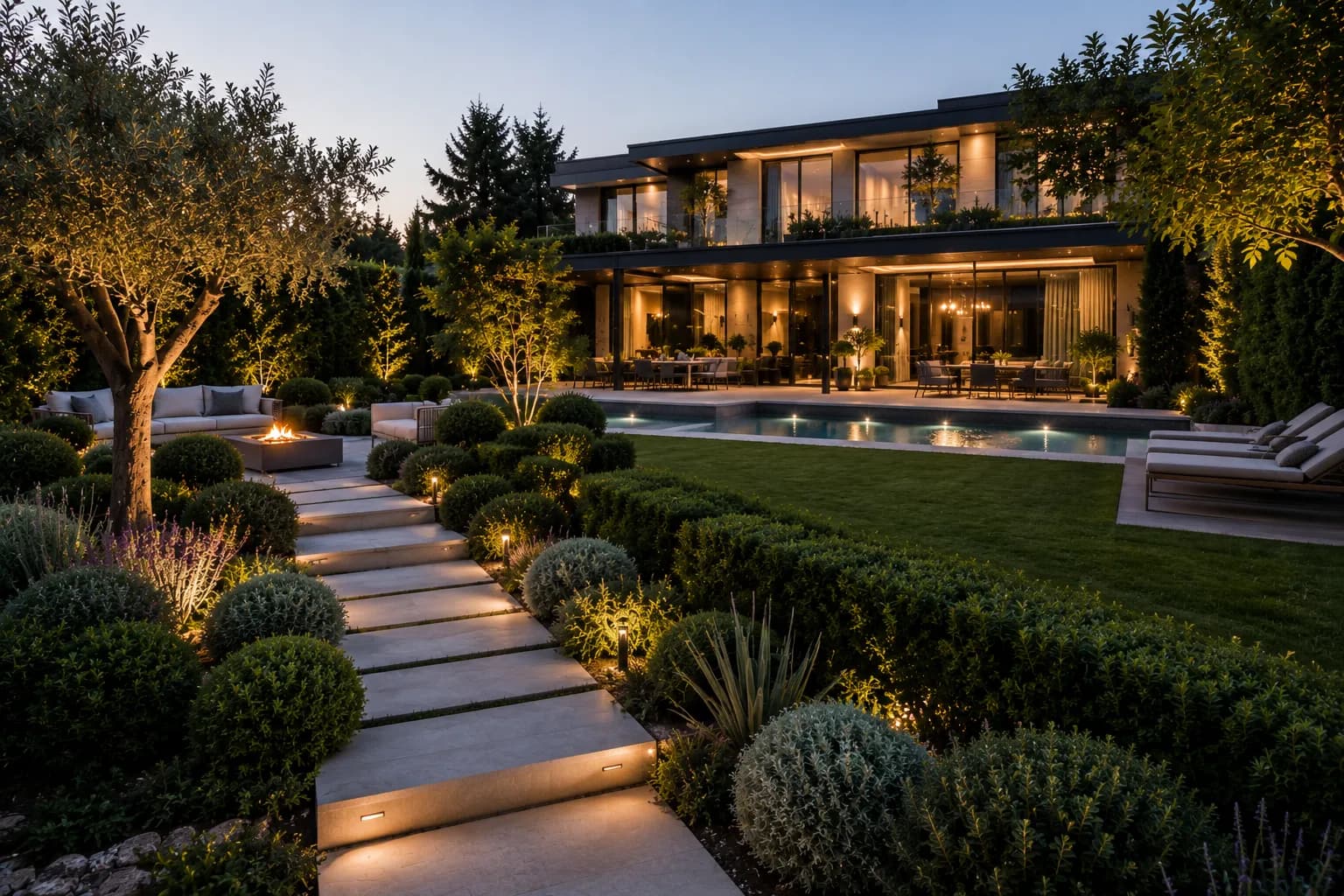 Göktürk Modern Villa Garden