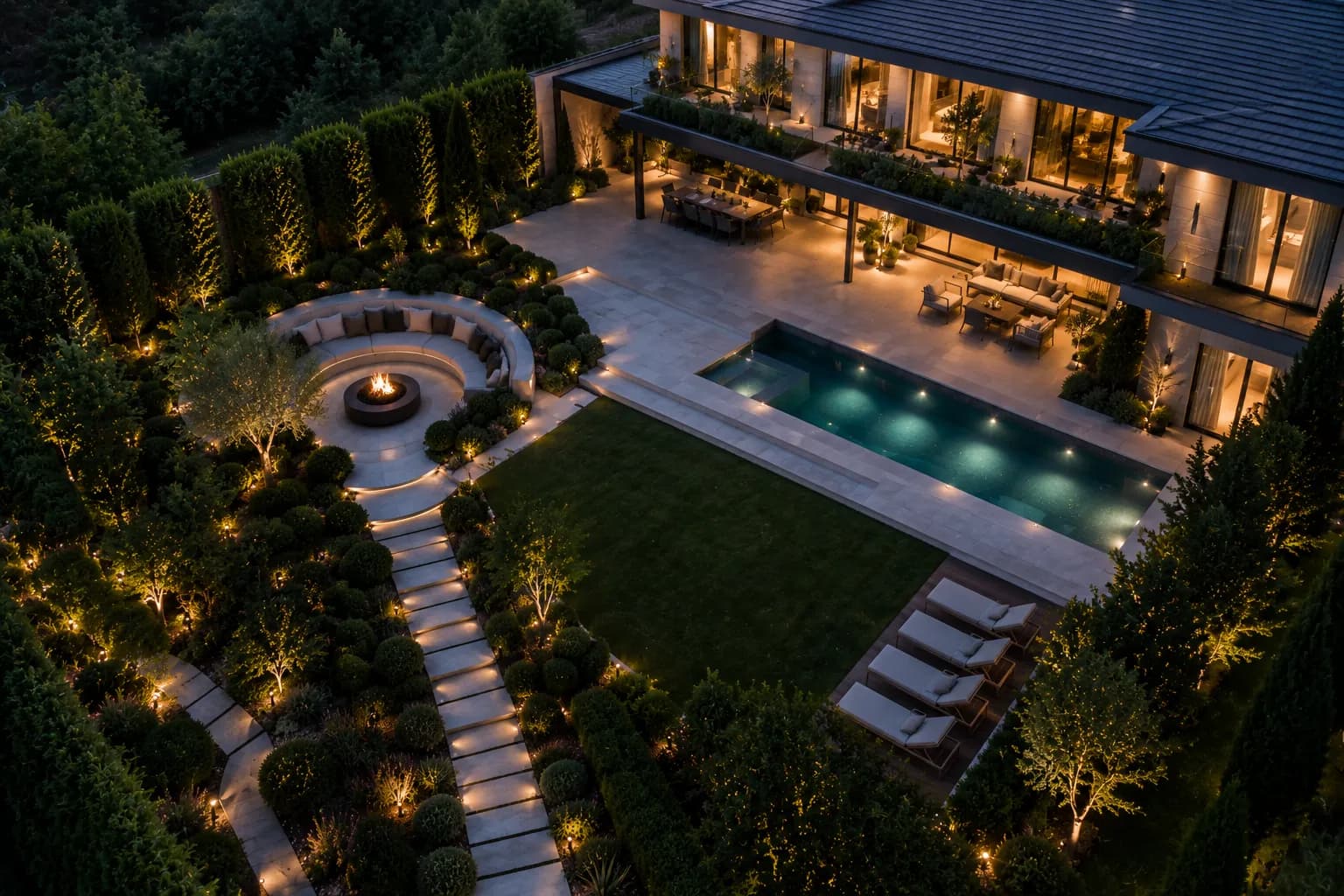 Göktürk Modern Villa Garden